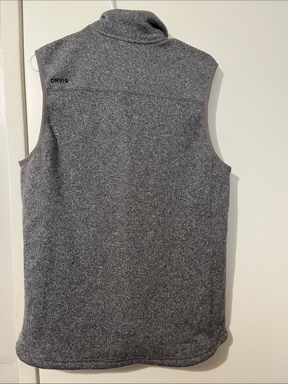 Orvis R65 Sweater Fleece Vest Men’s Medium Full Zip Recycled Polyester - Gray - Picture 6 of 10